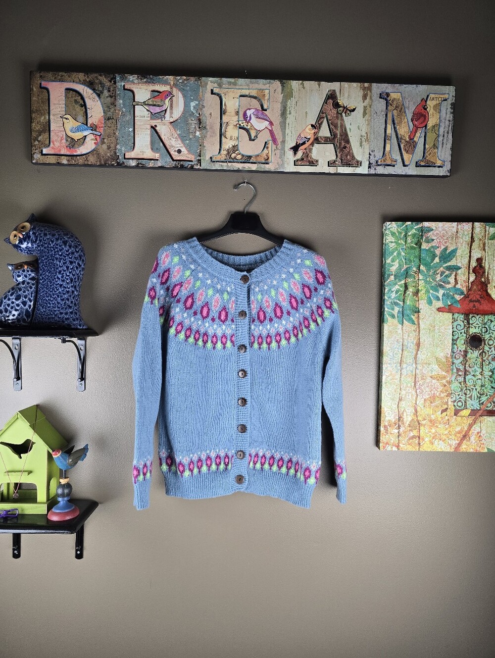 Fair Isle Blue Sweater 2XL